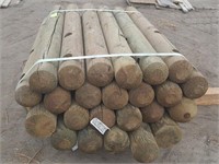 5 X 5.5" Treated Domed 2 Hole Line Posts