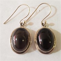 $160 Silver Smokey Quartz Earrings