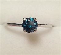 $3800 14K  Blue Diamond(I1, 0.5ct) Ring