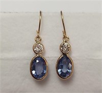 $3000 14K  Ceylon Sapphires(2.1ct) Diamond(I, 0.25
