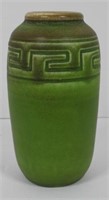 Rookwood Green Pottery 6” bud vase with Greek