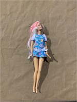 Barbie Doll With Pink Streak In Hair