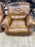Leather Rocking Recliner - Leather Faded