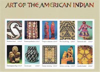 Art of the American Indian stamp sheet 10 x 37 cen