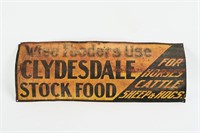 WISE FEEDERS USE CLYDESDALE STOCK FOOD SST SIGN