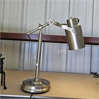 Very Nice Brushed Chrome Articulating Desk Lamp