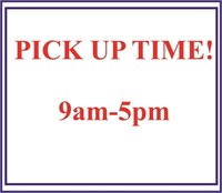 pick up 6/12/24 10-5pm