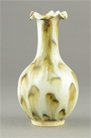 Chinese Flambe White Crackled Porcelain Vase