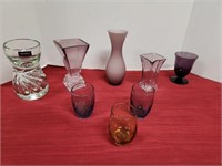 Assorted Glass Vases and Wine Glasses