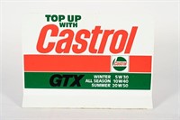 CASTROL GTX MOTOR OIL GAS PUMP TOPPER SIGN