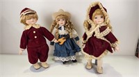 (3) Porcelain Dolls