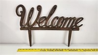 Cast Iron "Welcome" Yard Stake 21" x 13.5"