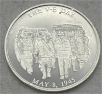 (Y) 1oz Silver Round The V-E Day 1945