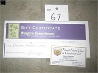$100 Wright's Greenhouse Gift Card