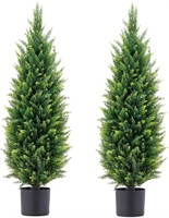 ECOLVANT 3.5ft Artificial Cedar Topiary Trees