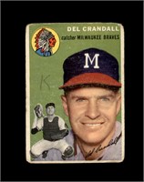 1954 Topps #12 Del Crandall P/F to GD+