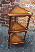 3 Tier Triangle Stand w/ leather inserts by