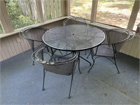 Woodard Cast Iron Patio Table And Chairs