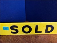 Original Double Sided Enamel Sold Sign (46 cm W x