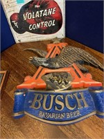 Volatane Control Metal Sign, Busch Bavarian Beer