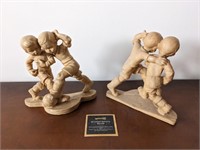 Resin Made in Mexico "Playing Boys" Bookends
