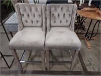 Tufted bar stools