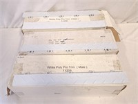 3 boxes of white Poly Pro Trim. Male. 18" long