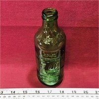 7Up 10oz. Embossed Glass Beverage Bottle (Vintage)