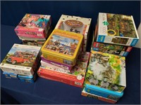 Large Lot of Jigsaw Puzzles