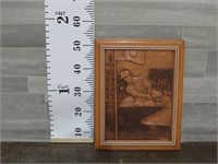 VINTAGE WOOD CARVING SIGNED BY KIM MURRAY