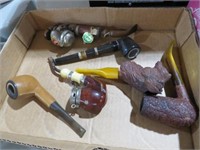 COLLECTION OF HAND CARVED PIPES (6)