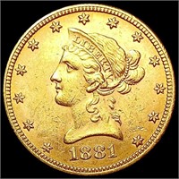 1881 $10 Gold Eagle UNCIRCULATED
