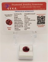 (KK) Natural Ruby - Oval Cut - 9.95 cts. -