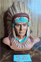 C - NATIVE AMERICAN BUST 12"T (S20)
