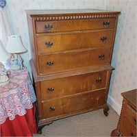 Antique Solid Wood Chest of Drawers 32¼"W 19¼"D