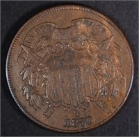 1870 2-CENT PIECE, XF+