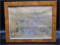 FRAMED PICTURE OF THE BENSON'S HOTEL VINTAGE ANTIQ
