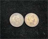 1900 O & 1913 Barber Dimes