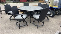 Outdoor Patio Table w/6 Chairs