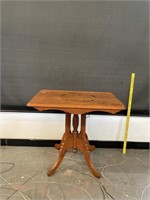 Antique Eastlake Oak Lamp Table