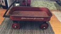 American beauty metal wagon missing rubber wheels