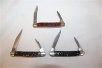 3 Puma Gold Series Pocket Knives (See Desc)