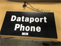 2 Dataport Phone Signs w/ chains for hanging