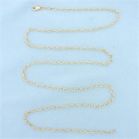 28 Inch Cable Link Chain Necklace in 18k Yellow Go
