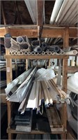 PVC pipes, metal trim, wood trim, expansion joint