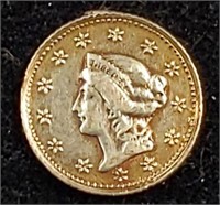 1853 US $1 Gold Token coin