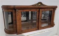 Antique inlaid wall display cabinet