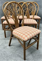 6 Bentwood Rattan Dining Chairs