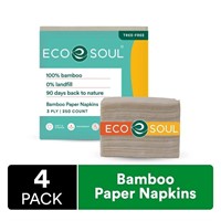 ECO SOUL 100% Compostable Bamboo Paper Napkin 1000