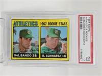 1967 Topps Rookies S.Bando/R.Schwartz PSA NM 7 #33